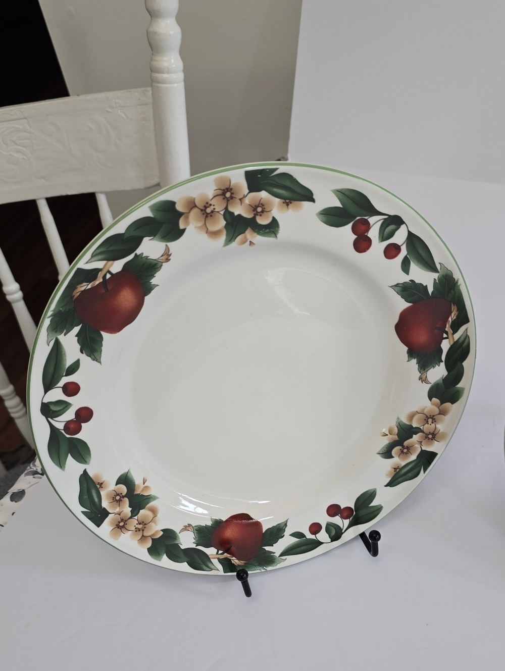 Citation Set Of 3 Cades Cove Dinner Plates Apple Orchard Ceramic10.5" - Picture 3 of 14